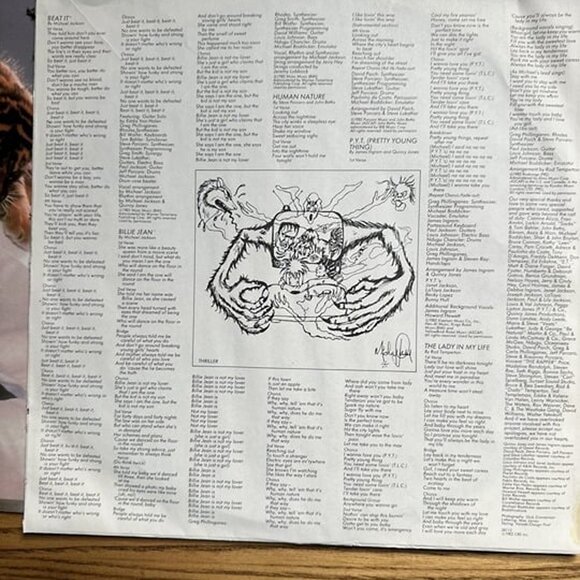 Epic Thriller Studio Album by Michael Jackson Vinyl Record - Picture 3 of 6